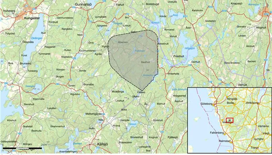 Karta över utredningsområdet